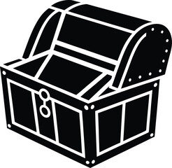 treasure chest on white background  