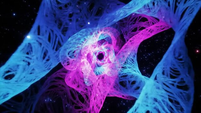 Bold abstract wallpaper with thick organic brush strokes and fluid linework in a modern, energetic color palette