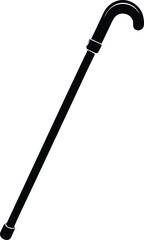 walking cane on white background  .eps