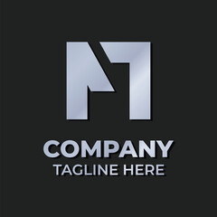 Obraz premium silver abstract logo for company