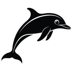Print a silhouette dolphin black and white logo vector clip art, Dolphin Silhouette Bundle Set in Various Poses, Dolphin in a jump Silhouette, Jumping dolphins, dolfin silhouette vector art illustrati
