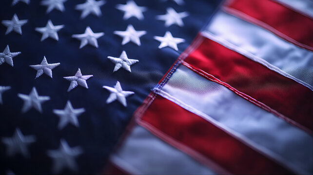 Waving American flag freedom symbol. American flag, also known as the Stars and Stripes. DNational flag of the United States and is a symbol of freedom, liberty, and justice, patriotism 
