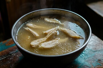 Smoke Meat on Grill. Bar-B-Q Cooking with Smoker for Grilled Pork and Beef. Beautiful simple AI generated image