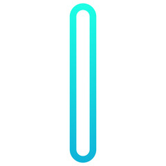 Obraz premium Letter I Isolated Vector Icon, Lineal Gradient Style Vector Icon.