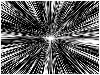 Obraz premium Elegant comic style burst background in black white