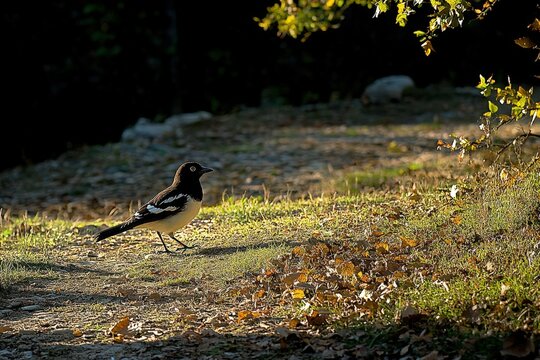 Goldcrest, Regulus regulus. The bird sits on a tree branch, close-up. Beautiful simple AI generated image