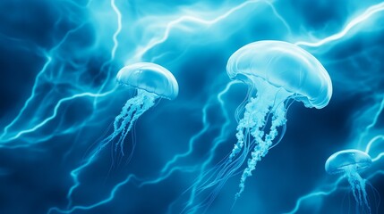 Submarine Drones Collecting Kinetic Energy from Jellyfish Swarms