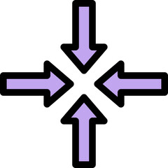 Obraz premium Minimize Vector Icon, Filled Style Isolated Vector Icon.