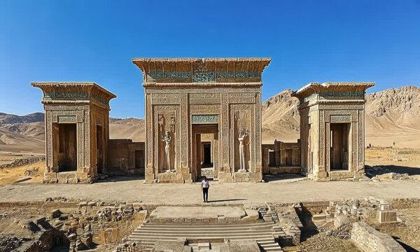 Assyrian civilisation ruins of ancient temple 