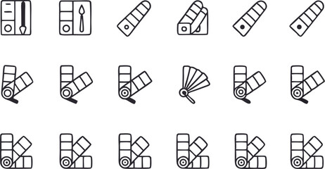 color sample editable stroke outline icon isolated (1).eps