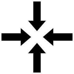  Minimize Vector Icon, Silhouette Style Isolated Vector Icon.