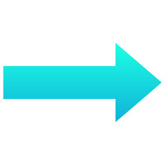 Right Arrow Vector Icon, Silhouette Gradient Style Isolated Vector Icon. 