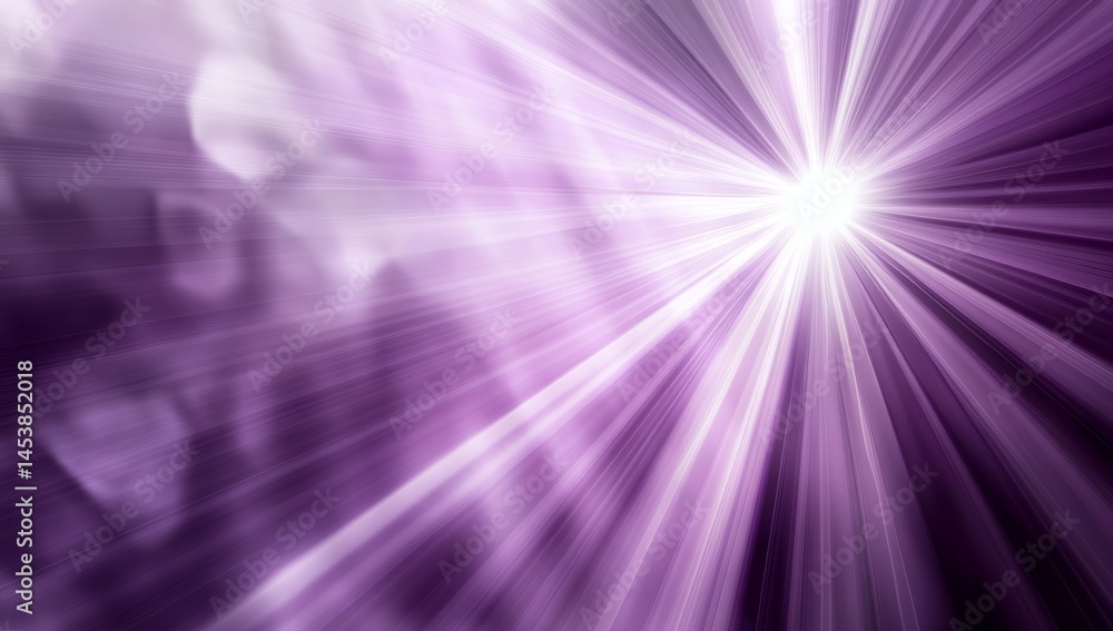Poster abstract background with diagonal lines and glowing neon lights on dark purple gradient