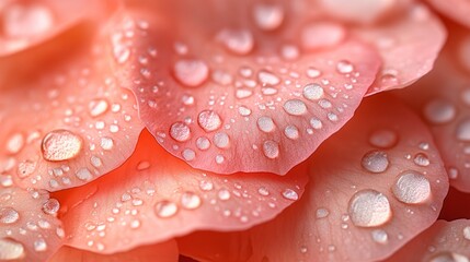 Delicate Rose Petals with Dew Drops