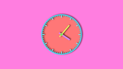 A glowing neon analog clock illustration background.