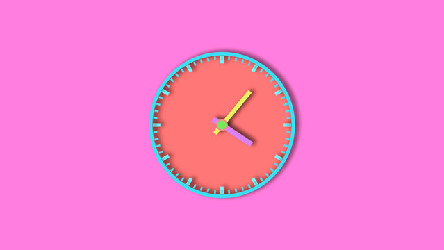 A glowing neon analog clock illustration background.