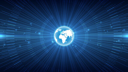 Abstract technology background. Vector illustration. Global network connection and communication concept.

