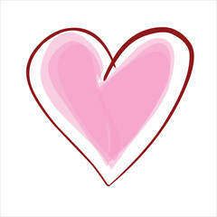 pink love icon symbol vector 