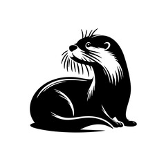 Elegant Otter: A Stunning Wildlife Vector Graphic