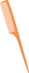 orange tail comb isolated flat vector illustration