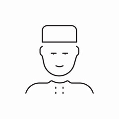 man avatar prisoner icon vector sign