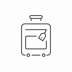 Travel suitcase luggage bag icon vector sign