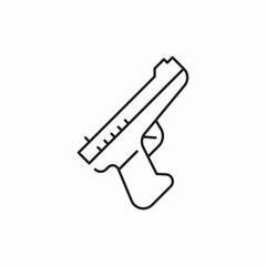 Military gun weapon firearm icon vector sign