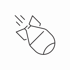 Aerial bomb military weapon icon vector sign