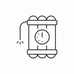 Time bomb explosive device icon vector sign