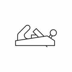 Wood plane icon vector sign