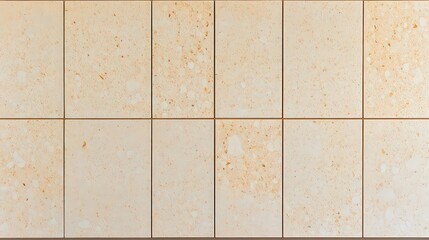 A textured, light beige wall composed of square panels with subtle, rusty speckles throughout. It has a minimalist, modern aesthetic