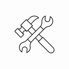 Crossed tools maintenance repair icon vector sigт