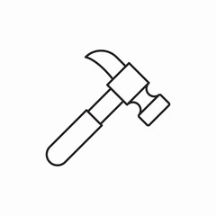 Hammer construction icon vector sigт