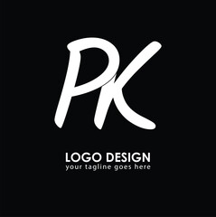 PK PK Logo Design, Creative Minimal Letter PK PK Monogram