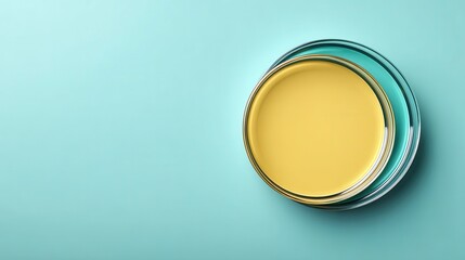 Petri Dish Science Experiment. Yellow Liquid. Microbiology Lab. Scientific Research Background.