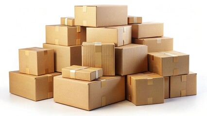 Fototapeta premium stack of cardboard boxes