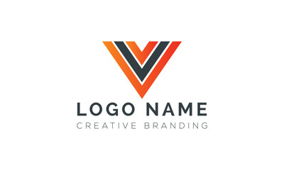 Minimalist V Logo for Branding and Identity.