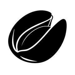 pecan silhouette on transparent background for web and graphic design