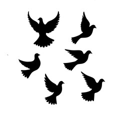 Illustration of dove clipart vector 