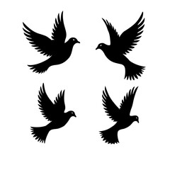 Illustration of dove clipart vector 