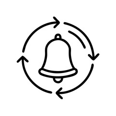 bell refresh loop on transparent background for web and graphic design
