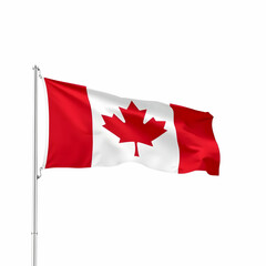 Canadian flag isolated on white background