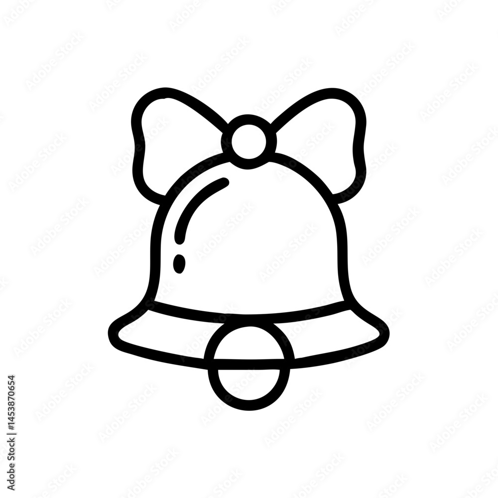 Poster bell on transparent background for web and graphic design