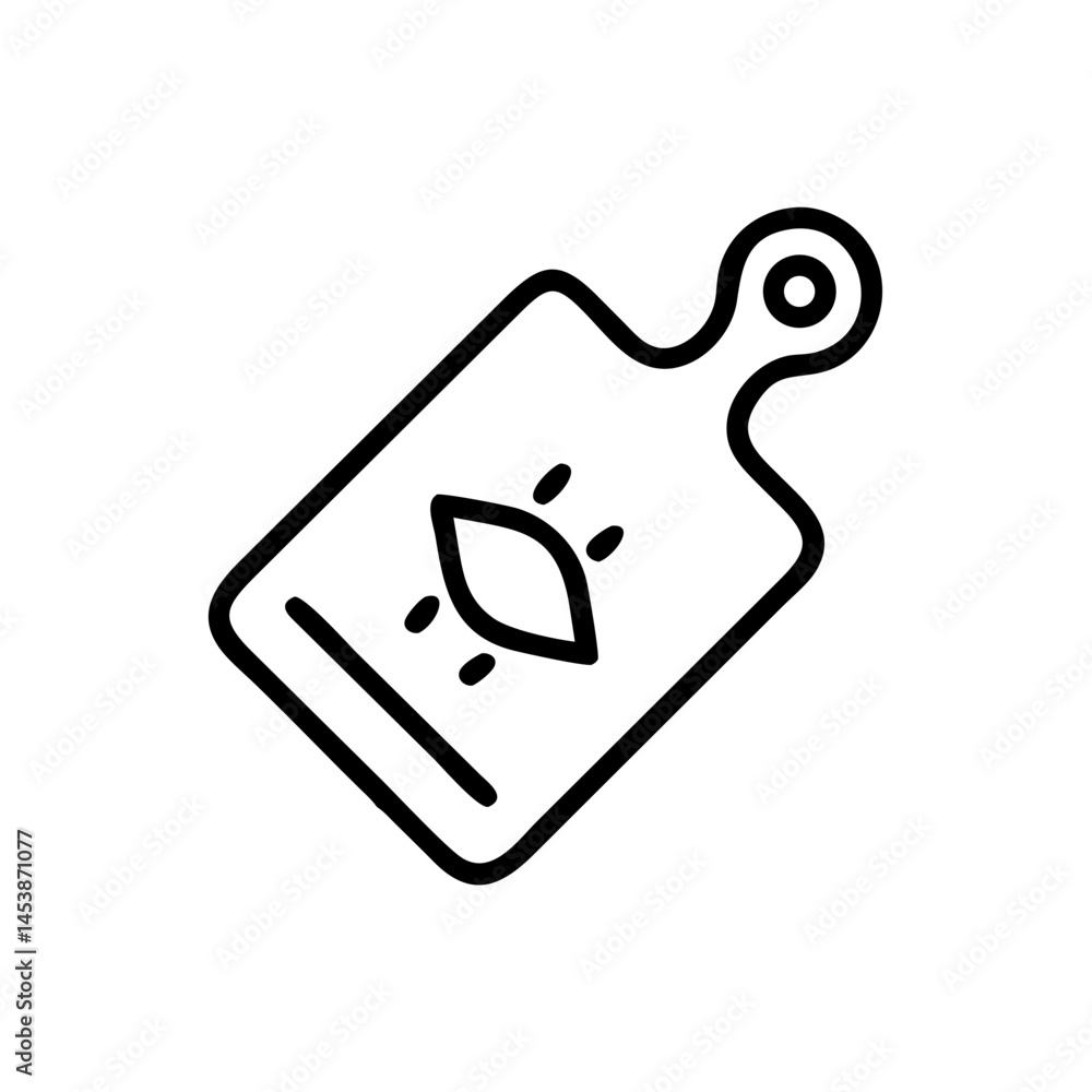 Poster cutting board on transparent background for web and graphic design