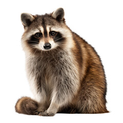 Obraz premium Stunning Raccoon Portrait: A Close-up View of a Wild Animal , isolated on white background PNG