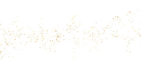 Gold glitter shiny particles, glow, sparkle, golden splatter. Festive golden placer for your design	