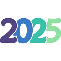 Colorful Typography New Year 2025