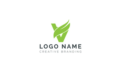 Minimalist V Logo for Branding and Identity.