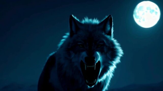 Dire Wolf showing powerful jaws, nice video for animal lovers