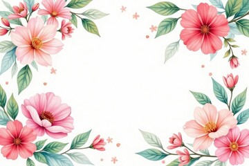 Delicate watercolor floral pattern, perfect for spring flyers , buds, artistic